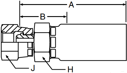 Parker 58 series 1C658 crimp fitting