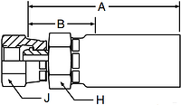 Parker 58 series 1C958 crimp fitting