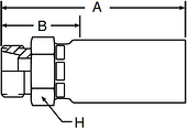 Parker 58 series 1D058 crimp fitting