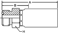 Parker 58 series 1J058 crimp fitting