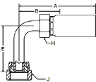 Parker 58 series 1J158 crimp fitting