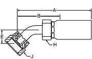 Parker 58 series 1J758 crimp fitting