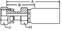 Parker 58 series 1JS58 crimp fitting