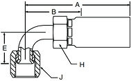 Parker 58 series 1L958 crimp fitting
