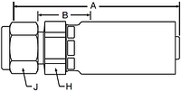 Parker 58 series 1P658 crimp fitting