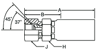 Parker 58H series 10658H crimp fitting