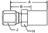 Parker 92 series 11192 hose fitting