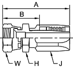 Parker BA series 201BA hose fitting