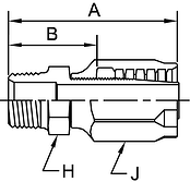 Parker BG series 201BG hose fitting