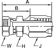 Parker BG series 206BG hose fitting