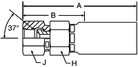 Parker LV series 106LV hose fitting
