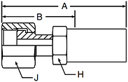 Parker LV series 1JSLV hose fitting