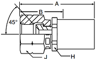 Parker MS series 108MS hose fitting