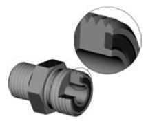 Parker ORFS fitting cutaway