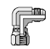 Parker 37 Degree Swivel Elbow C6X