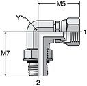 Parker AOEX6 - JIC Swivel Elbow Straight Thread Connector