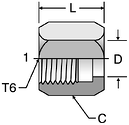 Parker BTX – JIC fitting tube nut