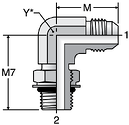 Parker C87OMX - JIC Male Elbow-ISO 6149