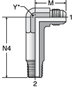 Parker CCCTX - JIC Extra Long Male Elbow