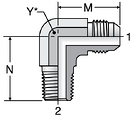 Parker CTX - JIC Male Elbow