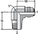Parker CTXO - JIC Male Elbow