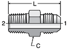 Parker F3MX - JIC Male Connectors-BSPT