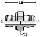 Parker F42EDMX - JIC Male Connectors-BSPP