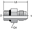 Parker F5OX - JIC Straight Thread Connectors