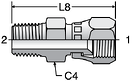 Parker F63MX - JIC Swivel-BSPT Connectors