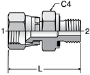 Parker F642EDMX - JIC Swivel-BSPP Connectors