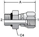 Parker F65OX - JIC Swivel Straight Thread Connectors