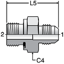 Parker F82EDMX - JIC Metric Male Connectors