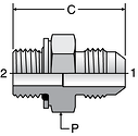 Parker F8OMX - JIC Metric Male Connectors