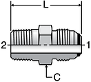 Parker FTXO - JIC Male Connector