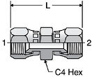 Parker HX6 - JIC Swivel Nut Unions