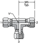 Parker JX6 - JIC Swivel Nut Union Tee