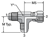 Parker R6X - JIC Swivel Nut Run Tee