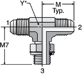 Parker S4OMX - JIC Male Branch Tee-BSPP