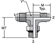 Parker S5OX - JIC Straight Thread Branch Tee