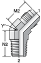 Parker V3MX - JIC Male 45° Elbow – BSPT