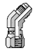 Parker 37 Degree Swivel Elbow V6X