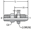 Parker WFTX - JIC Male Bulkhead Connectors