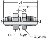 Parker WTX - JIC Bulkhead Union Straights