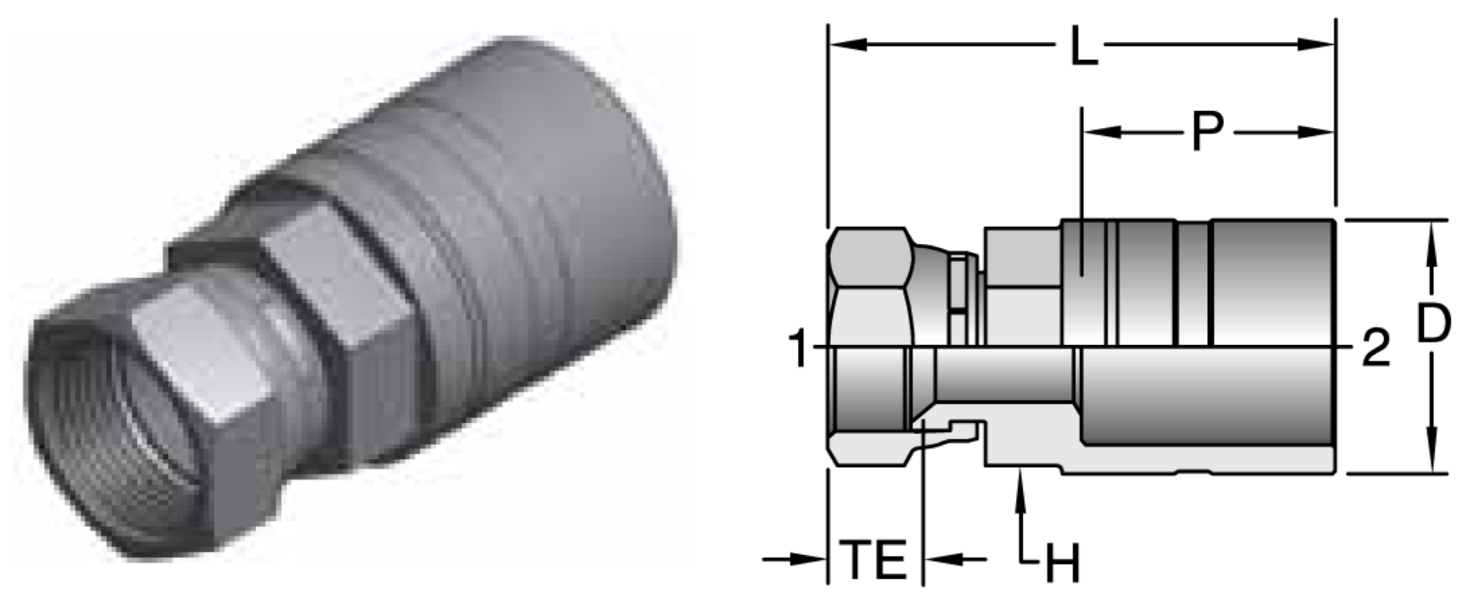 JIC (37degree flare) Crimp Connections for Piping Parker