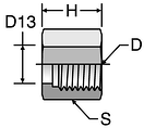 Parker BML - ORFS Metric Tube Nut