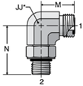 Parker C5OLO - ORFS Straight Thread Elbow