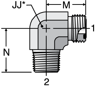 Parker CLO - ORFS Male Pipe Elbow