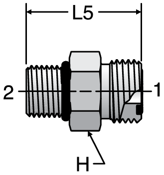 Parker F5OLO - ORFS Straight Thread Connector