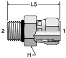 Parker F65OL - ORFS Stright Thread Swivel Connector