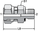 Parker F682EDML - ORFS Swivel Metric Connector